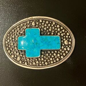 Paige Wallace turquoise cross belt buckle